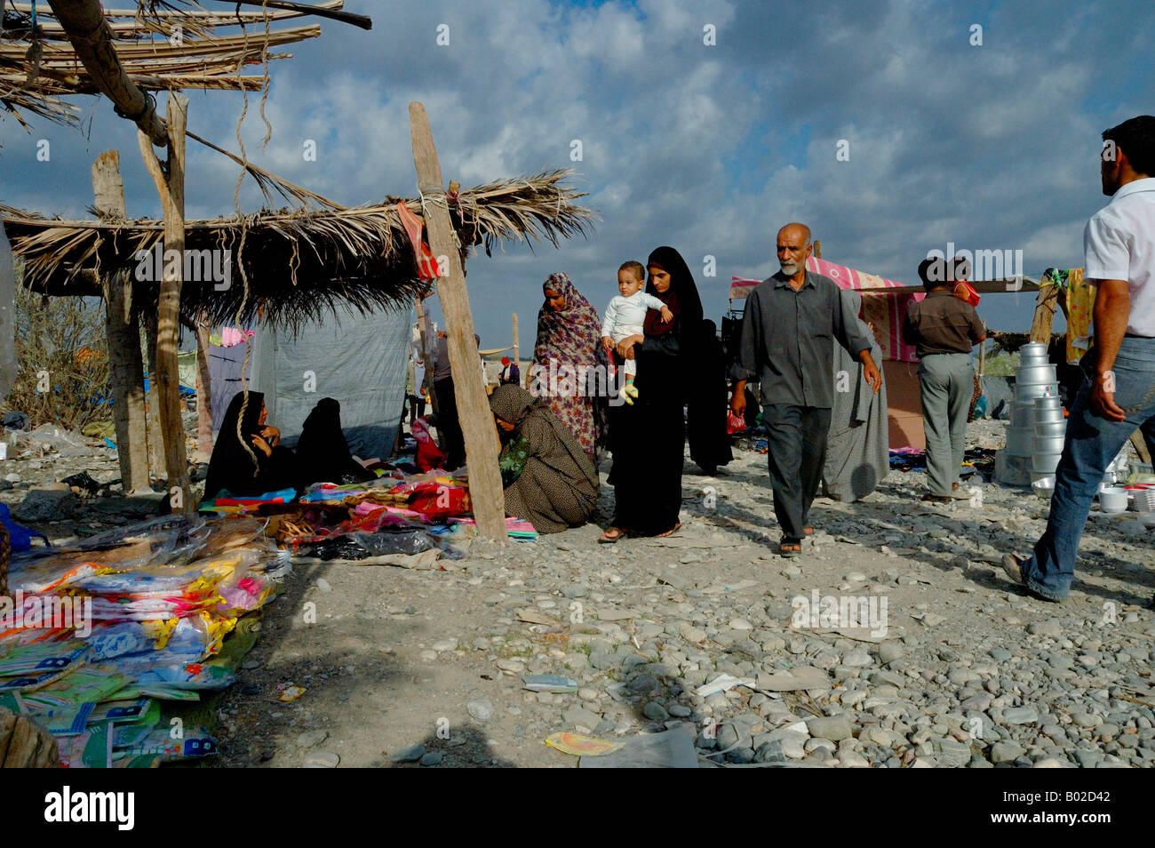 Marché du jeudi en scène Minab, Bandar Abbas, Iran. Banque D'Images