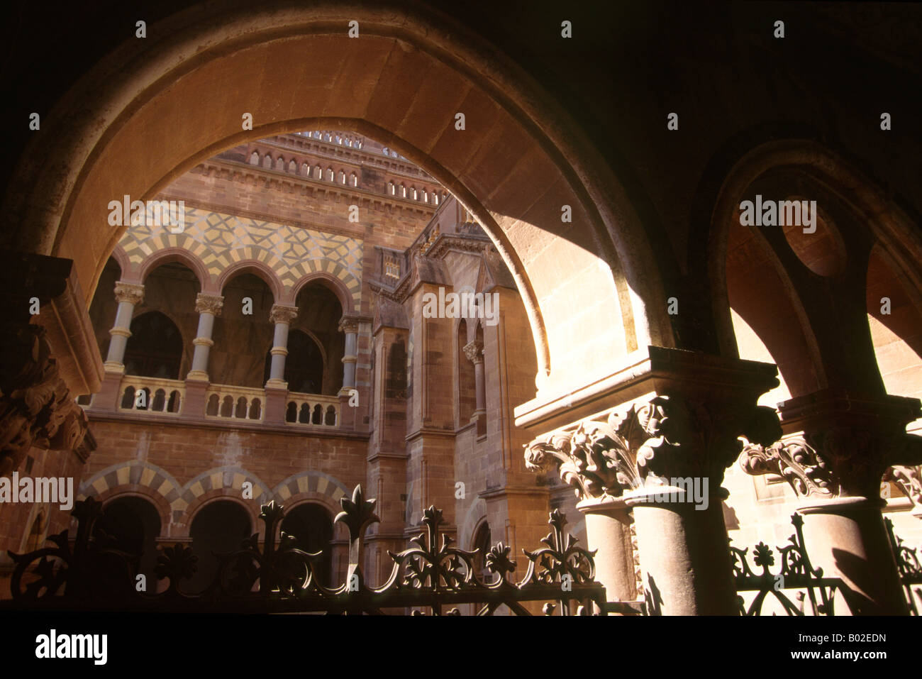 L'Inde Gujerat Bhuj cour de Prag Mahal nouveau palace Banque D'Images