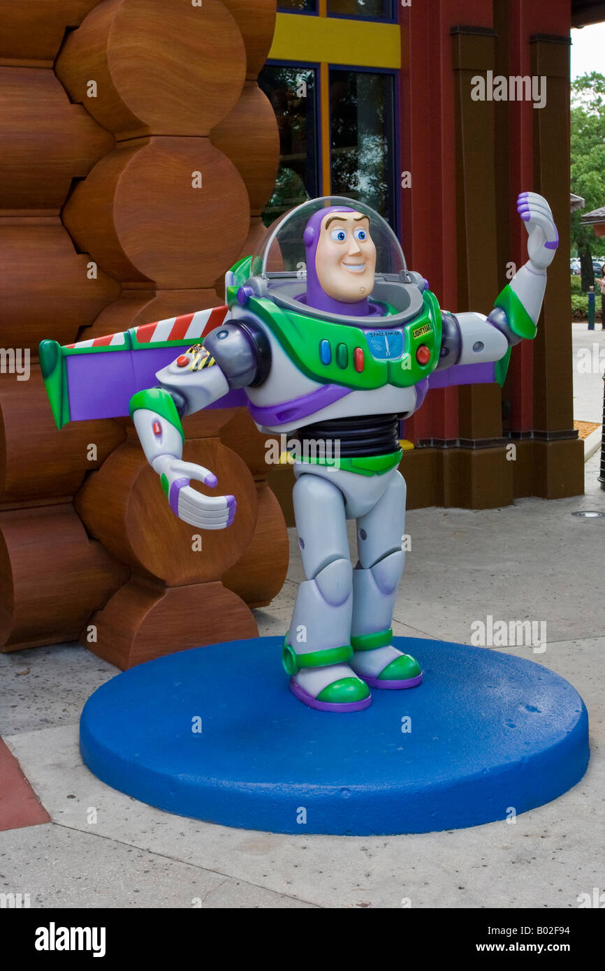 Statue Buzz Lightyear à Downtown Disney Marketplace à Orlando la Floride Etats-Unis Banque D'Images