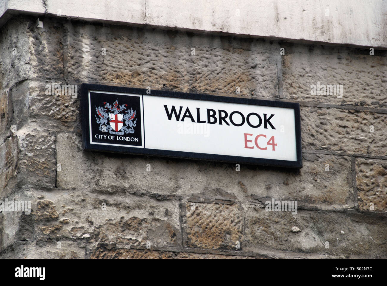 Walbrook street sign dans la ville de Londres Banque D'Images