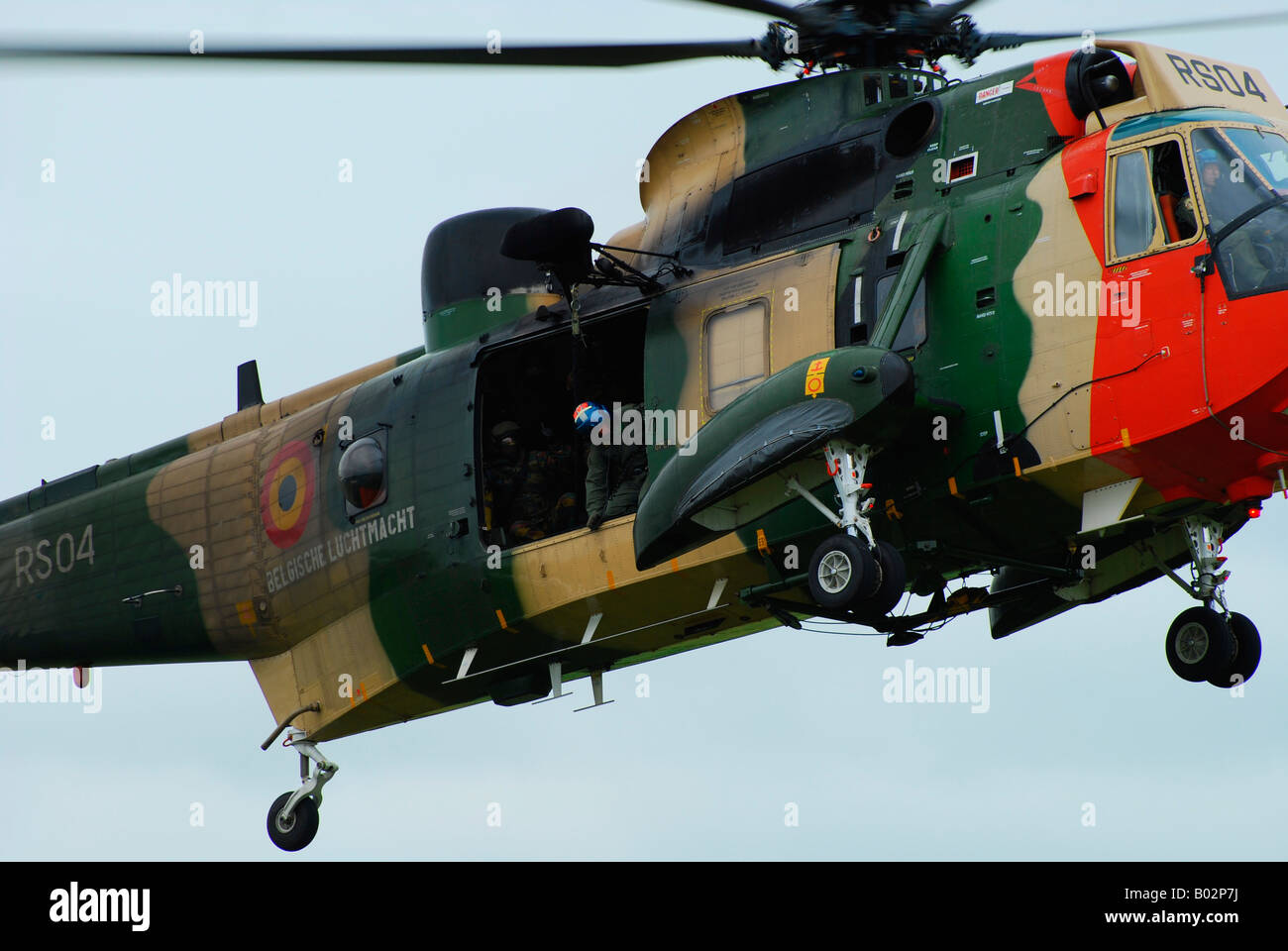 L'hélicoptère Sea King utilisés par la Force Aérienne Belge. Banque D'Images