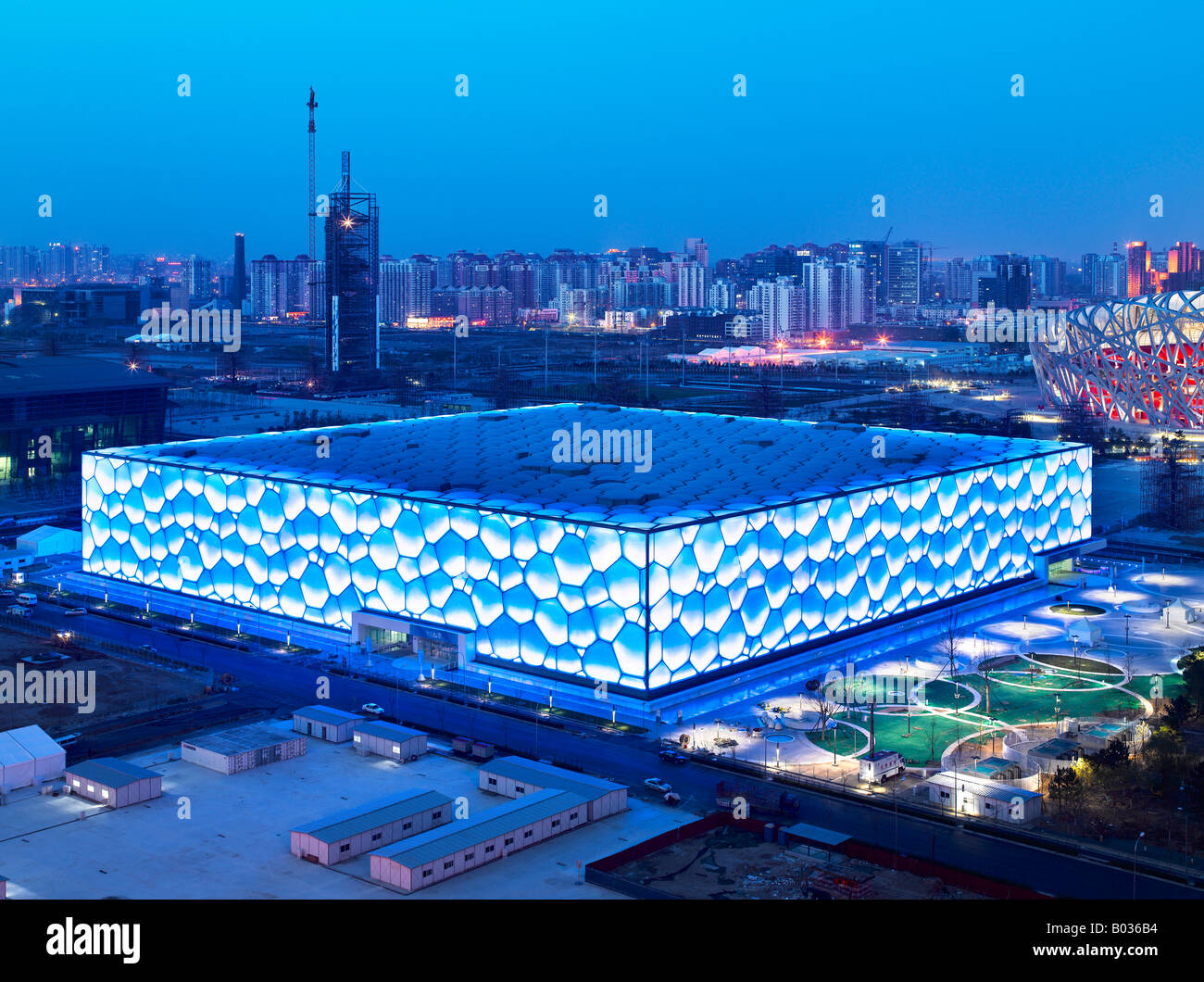 Cube d'eau, Centre national aquatique, 2008 Stade Olympique, Beijing. Banque D'Images