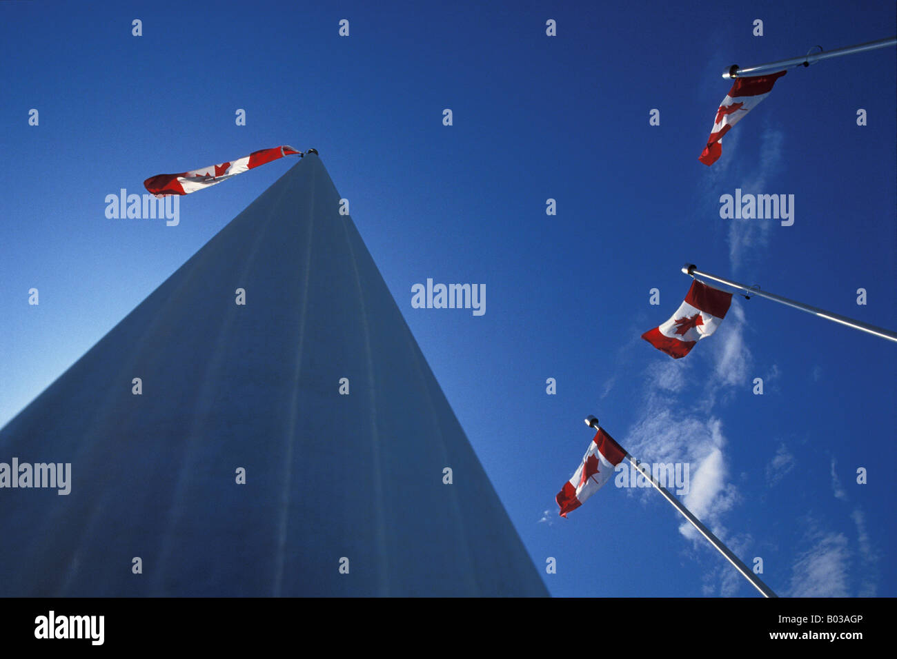 La recherche de mâts à drapeaux canadiens Ottawa (Ontario) Canada Banque D'Images