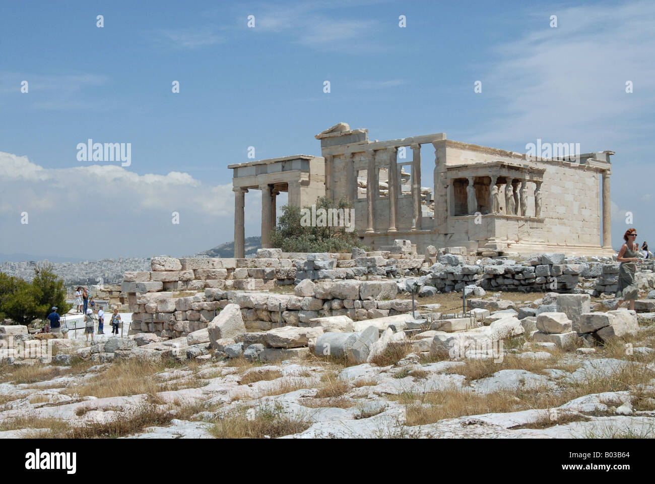 Le Parthénon Temple près de Erecteion Banque D'Images