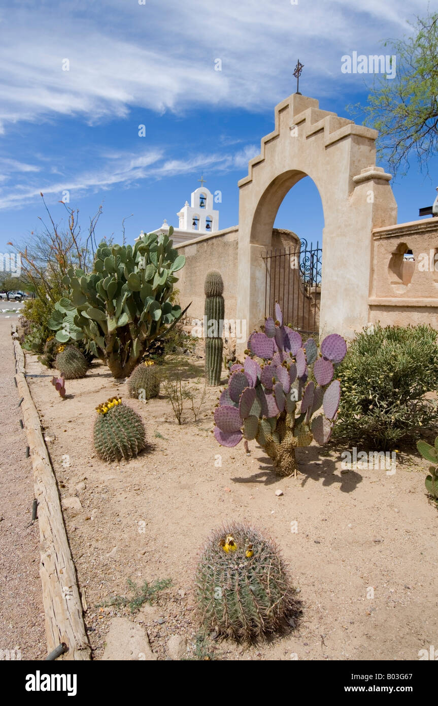 Mission San Xavier del Bac Tucson Arizona USA Banque D'Images