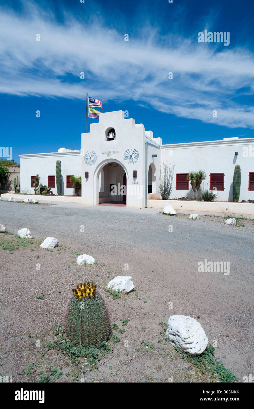L'École de la mission San Xavier del Bac Tucson Arizona USA Banque D'Images