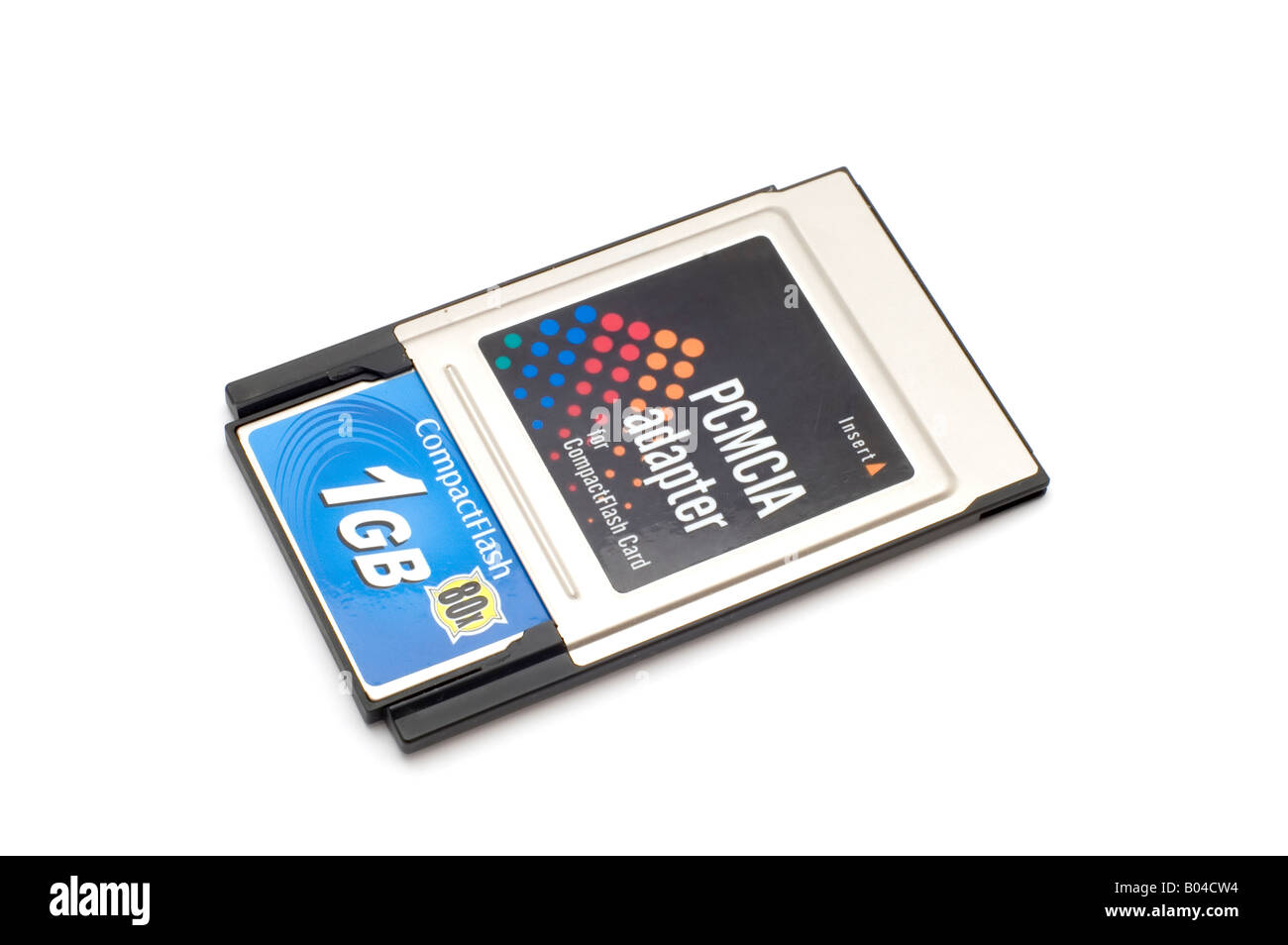 Objet série sur Compact Flash adaptateur blanc Banque D'Images