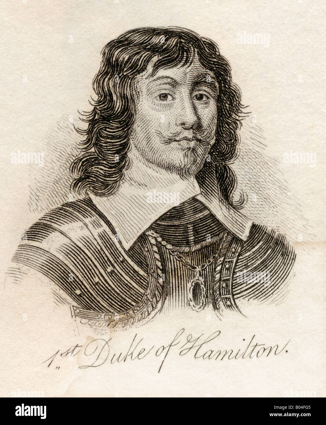 James Hamilton, 1st, duc de Hamilton, 1606 -1649. Noble écossais et général de la guerre civile. Banque D'Images