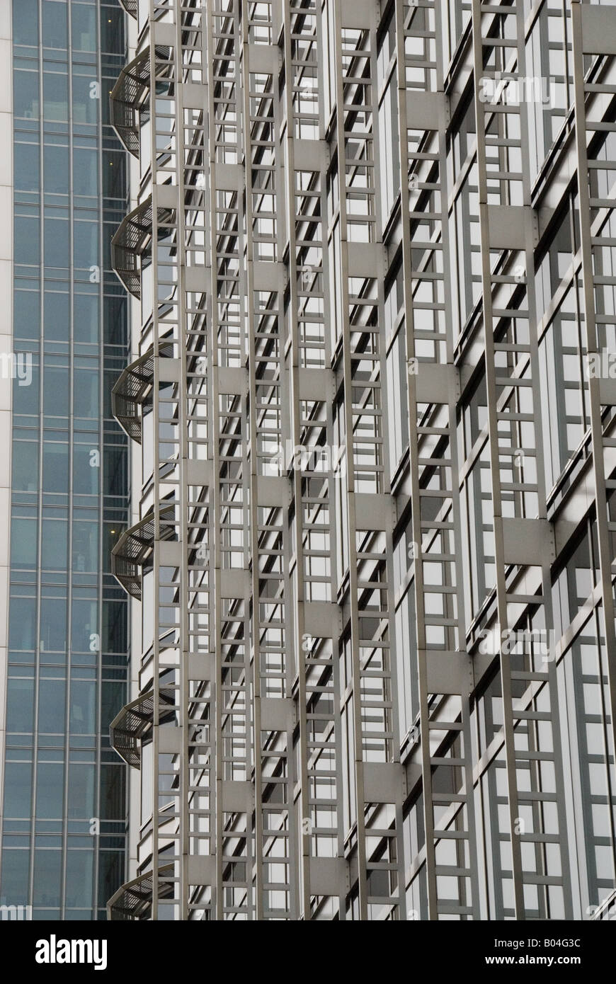 Les bâtiments en verre moderne Canary Wharf Londres Banque D'Images