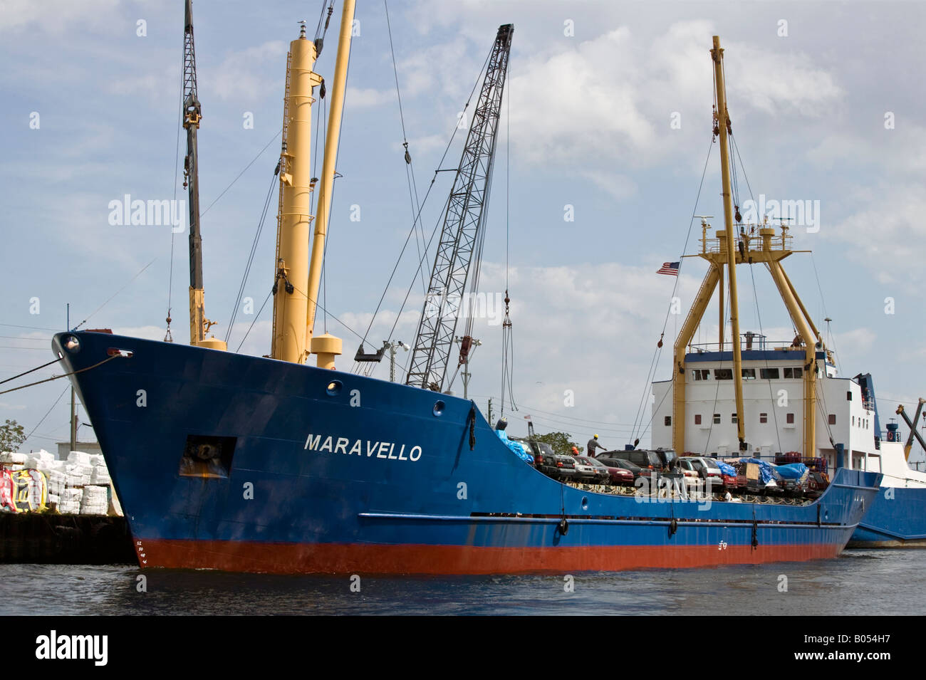 Cargo Caraïbes chargé Banque D'Images