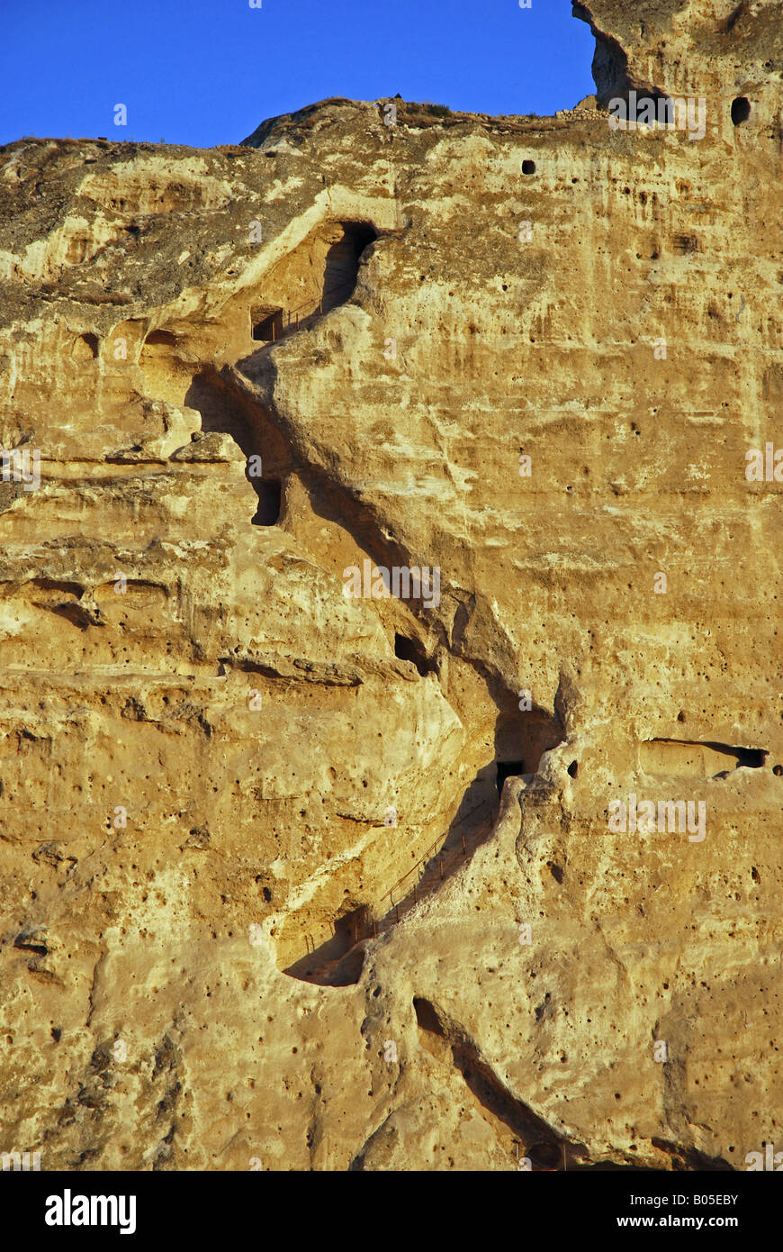Chemin de connexion du 12. siècle à partir de la Tigre à l'fortrest, la Turquie, l'Anatolie, le sud-est de l'Anatolie, Hasankeyf Banque D'Images