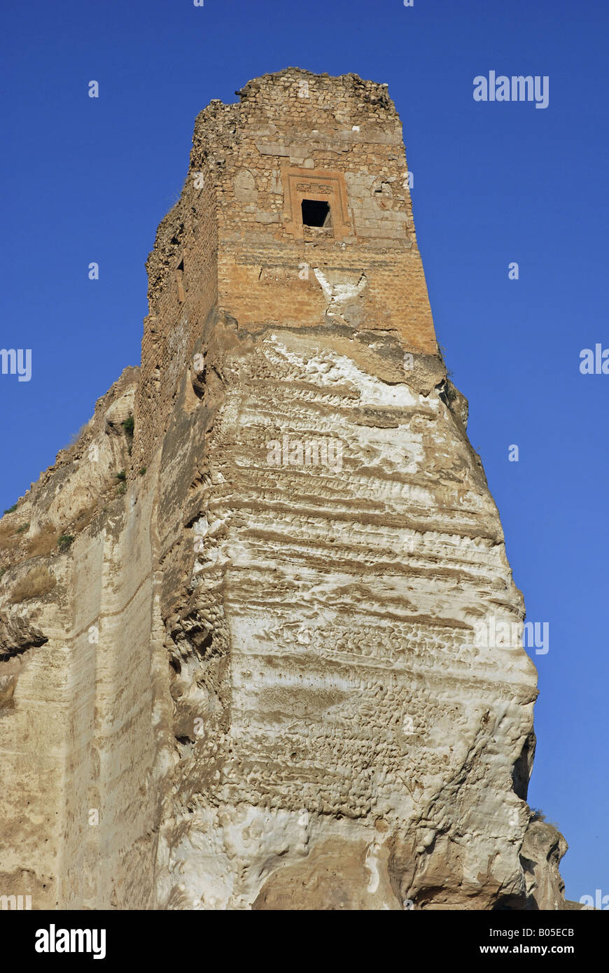 Ruines de l'fortrest hors du 12. siècle, la Turquie, l'Anatolie, le sud-est de l'Anatolie, Hasankeyf Banque D'Images