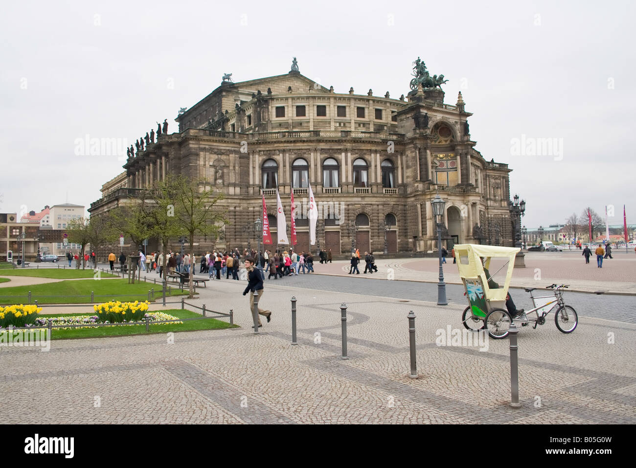 L'Opéra Semper, Dresde, Allemagne Banque D'Images