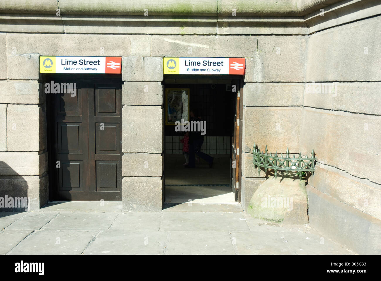 Entrée souterraine de Liverpool Lime Street Banque D'Images