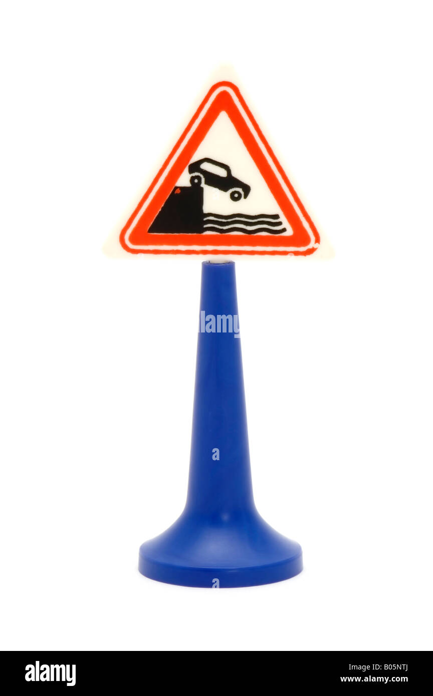 Objet série sur white road sign on white Banque D'Images