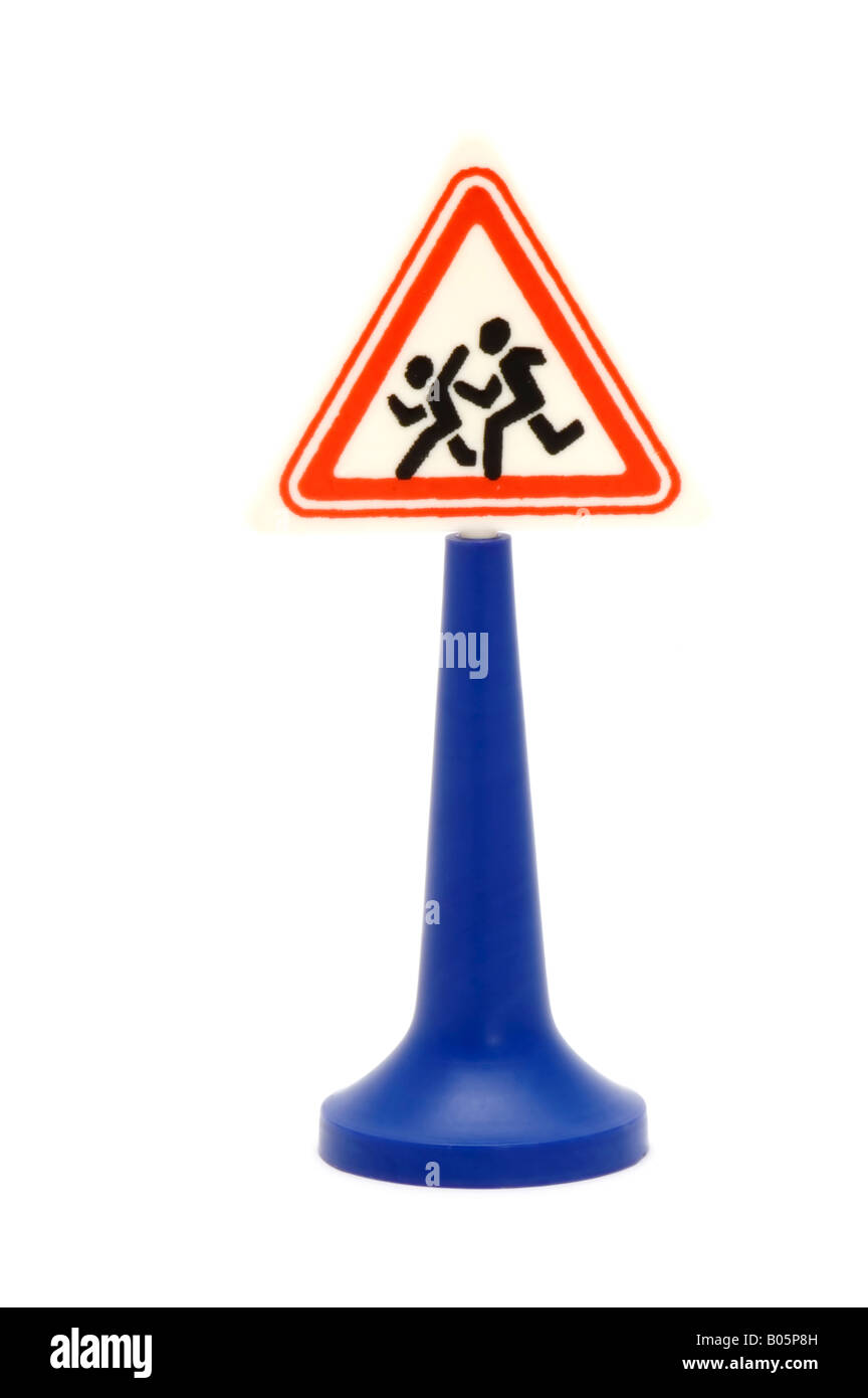 Objet série sur white road sign on white Banque D'Images