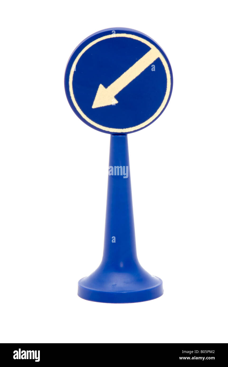 Objet série sur white road sign on white Banque D'Images