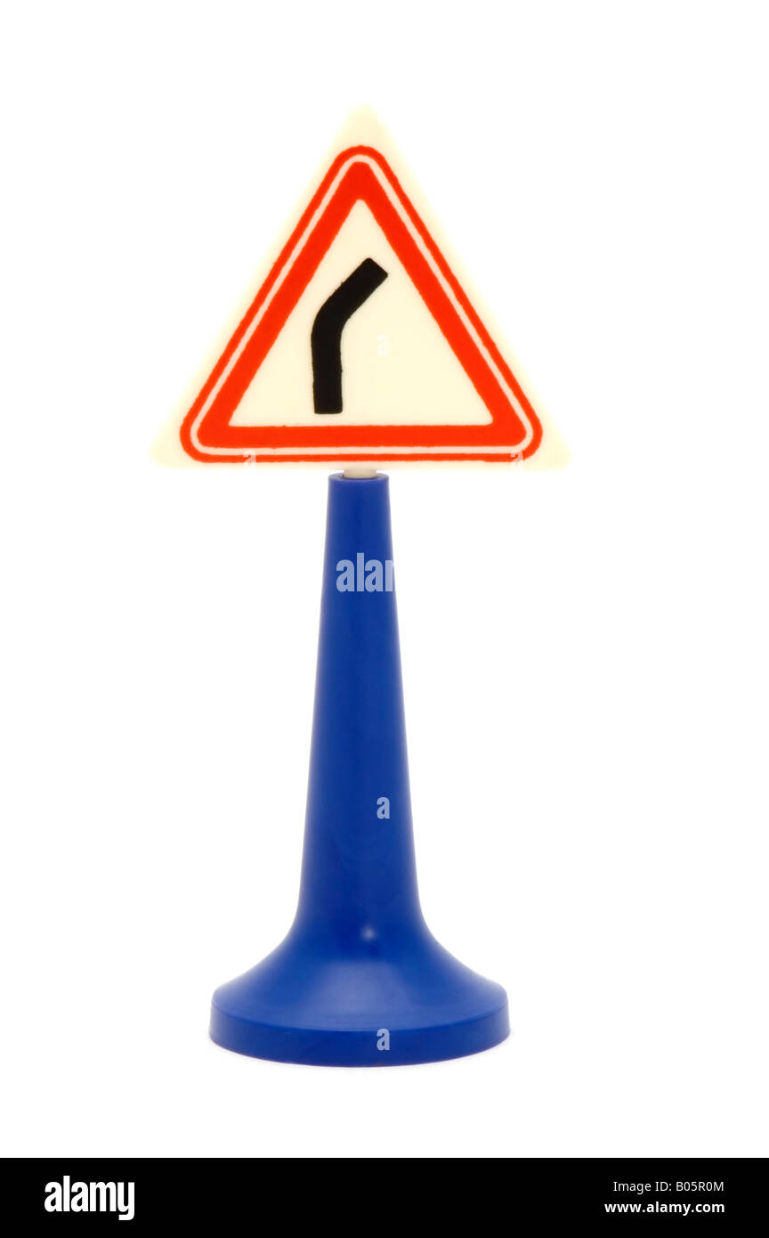 Objet série sur white road sign on white Banque D'Images