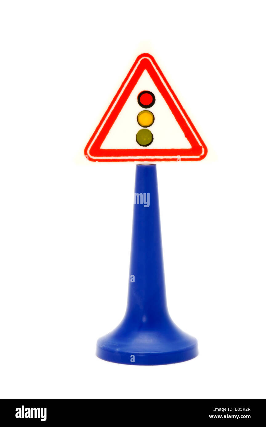 Objet série sur white road sign on white Banque D'Images