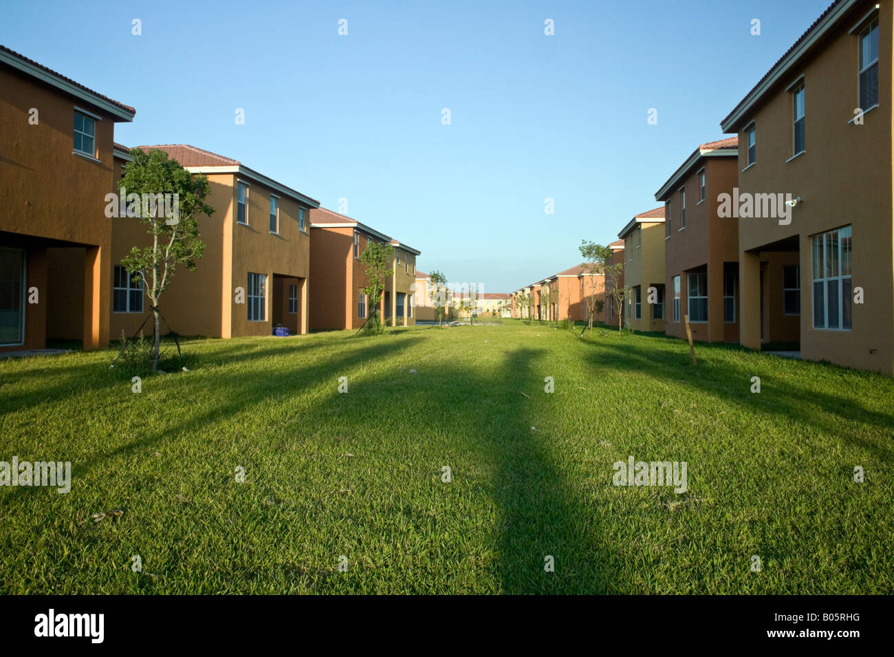 Développement achevé avec peu d'habitants, Homestead, Floride Banque D'Images