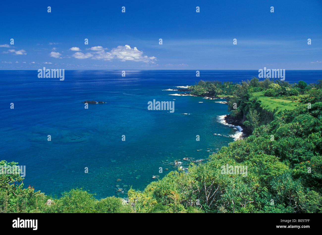 Ke anae péninsule sur la Côte d'Hawaï Maui Hana Banque D'Images