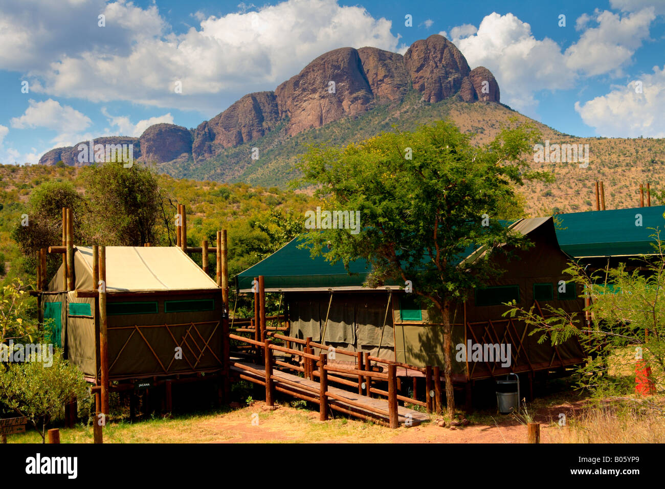 Marakele Tlopi Tented Camp,, Afrique du Sud Banque D'Images