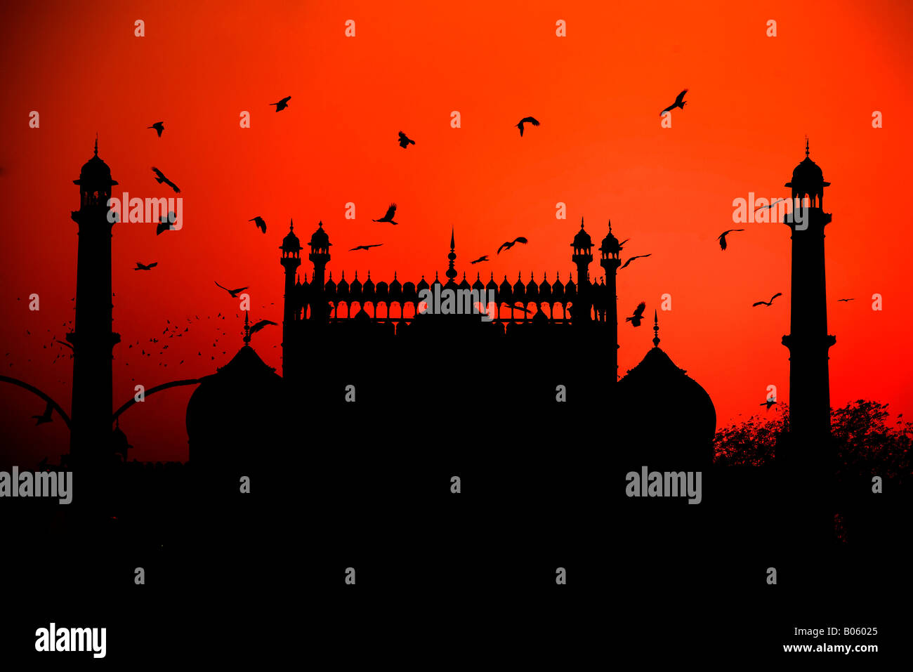 Jama Masjid, Delhi, Inde Banque D'Images