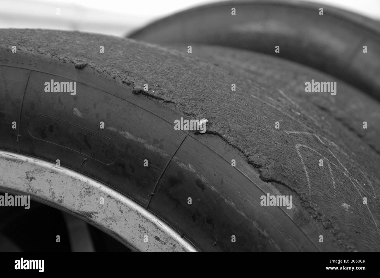 Pneus Slick Racing Banque D'Images