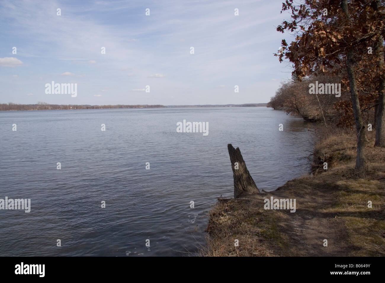 Starved Rock State Park. Rivière Illinois. Banque D'Images