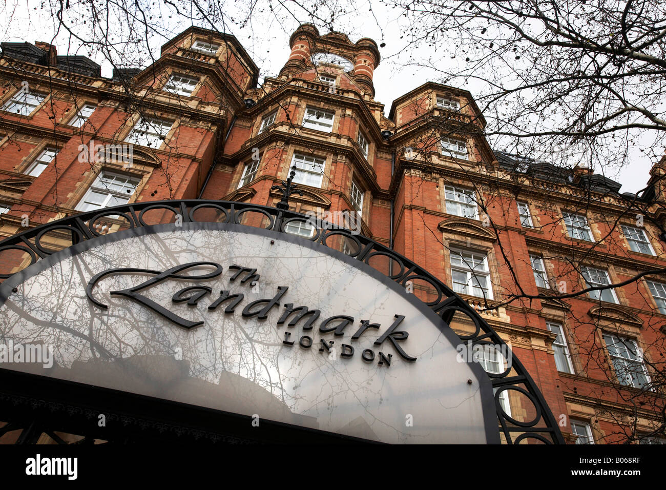 Détail de l'entrée de l'Hotel Landmark London, UK Banque D'Images
