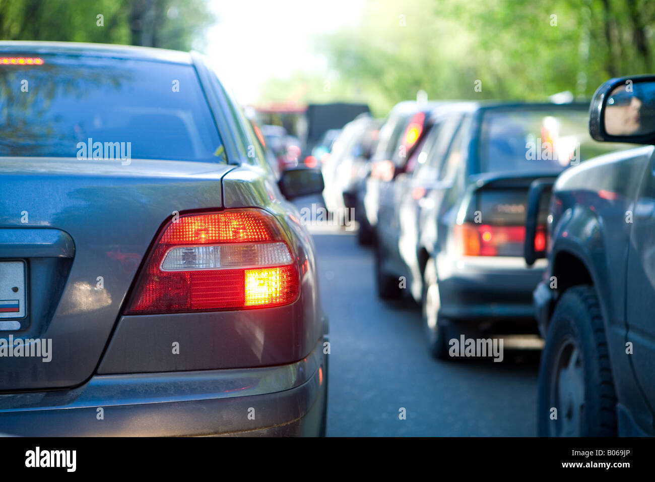 Bouchon automobile sur l'avenue Banque D'Images