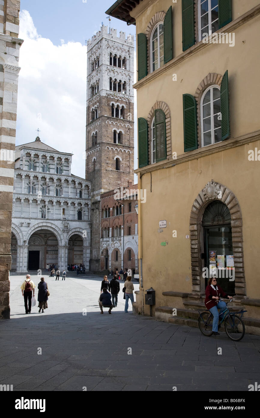 Le Duomo San Martino Lucca Toscane Italie Banque D'Images