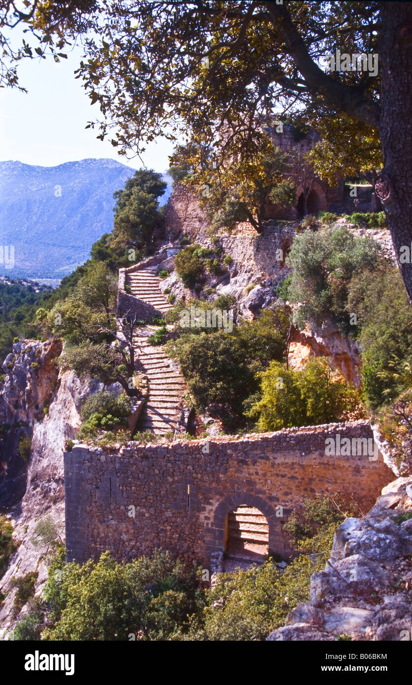 Castell d'Alaró Majorque Banque D'Images