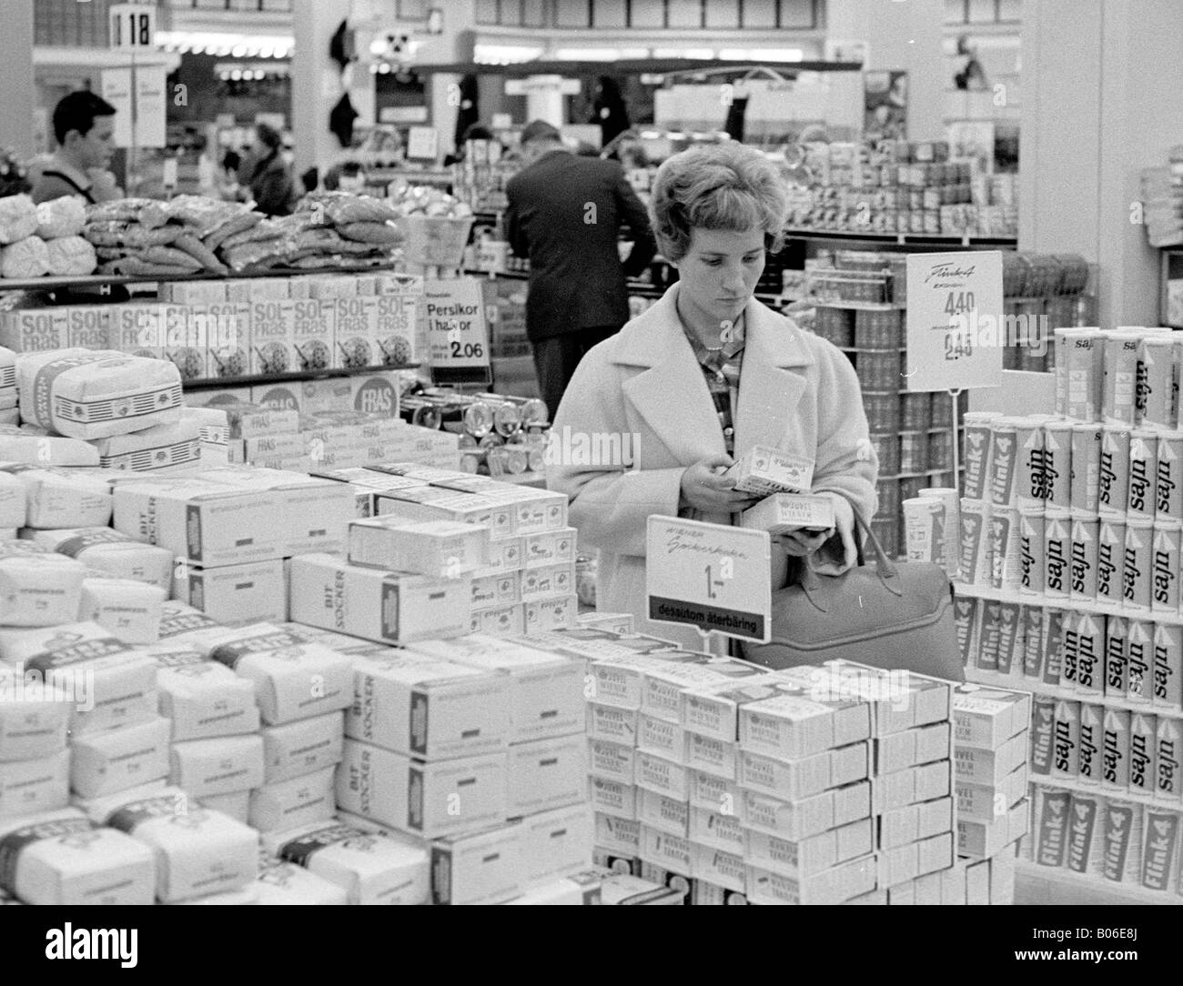 Shopping dans les années 60 Banque D'Images