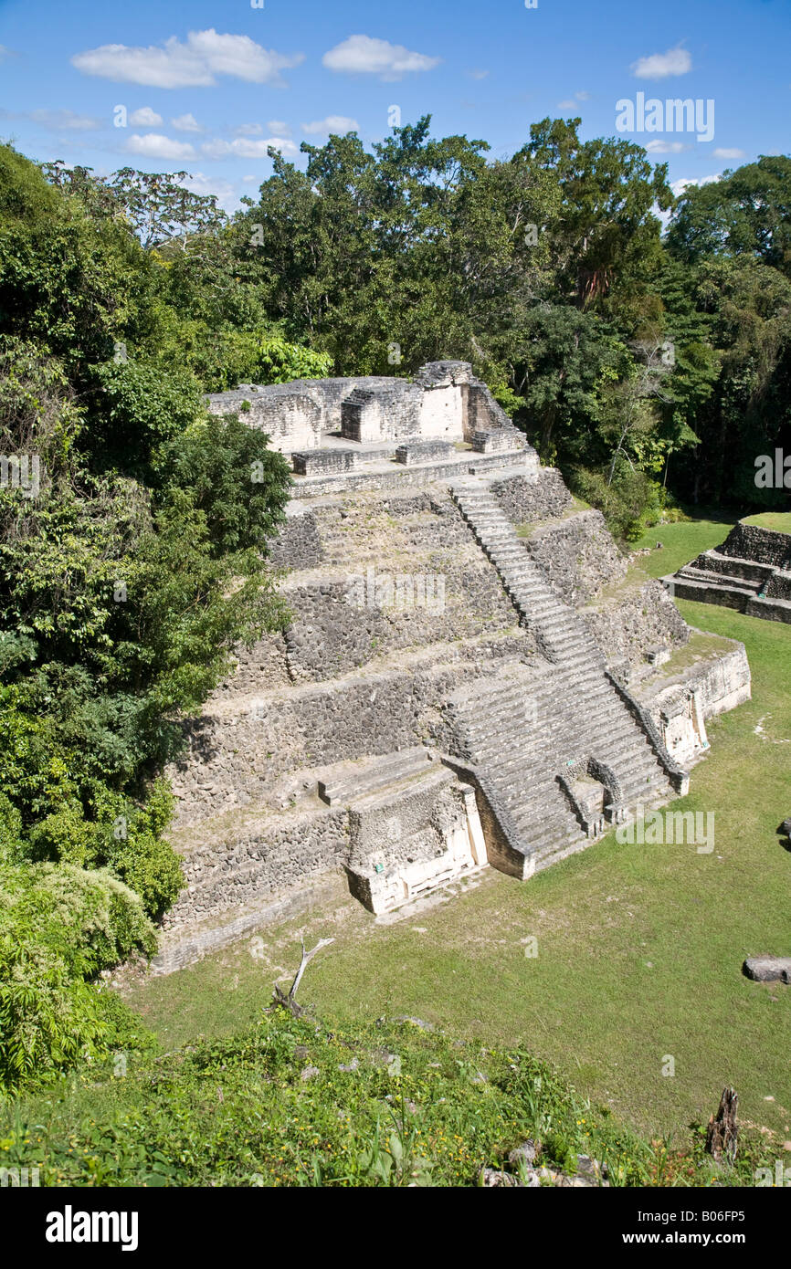 Belize, Caracol ruines, un Temole Plaza Banque D'Images