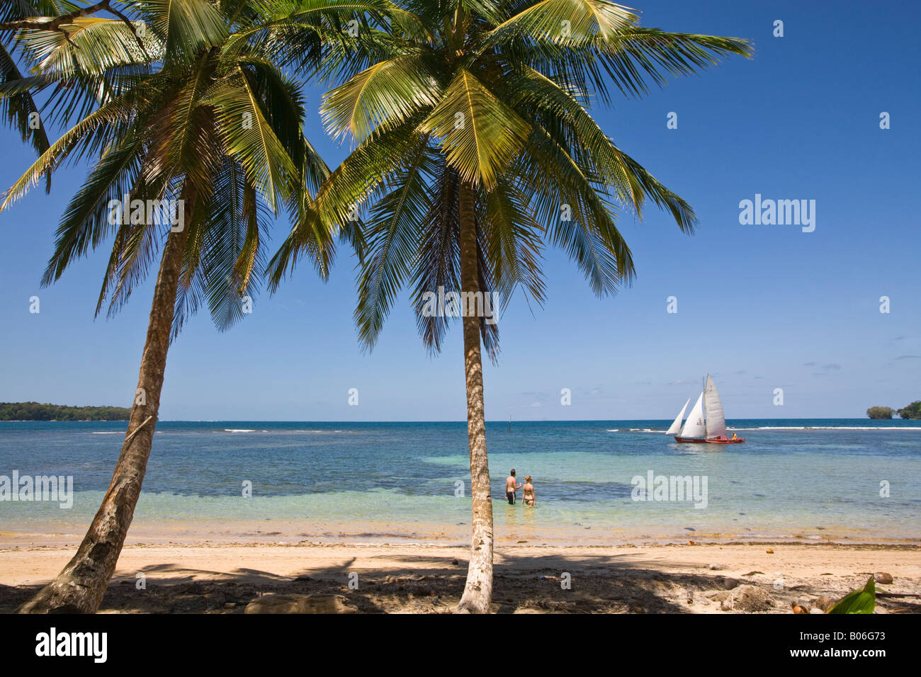 Panama, Bocas del Toro, Province de l'île l'Île de Colon (Colon) Boca del Drago Beach Banque D'Images
