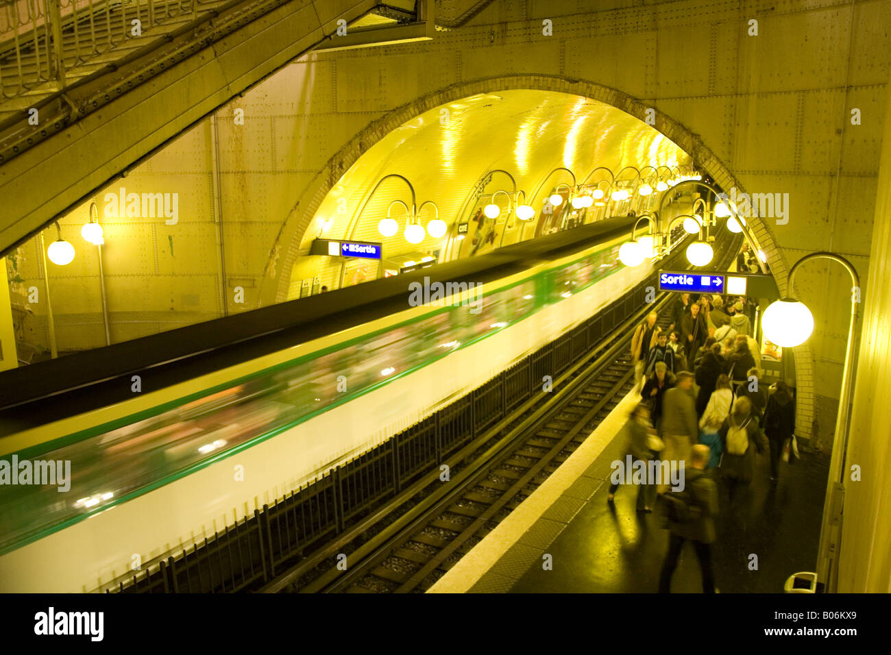 La station de métro Cité, Paris , France. Banque D'Images