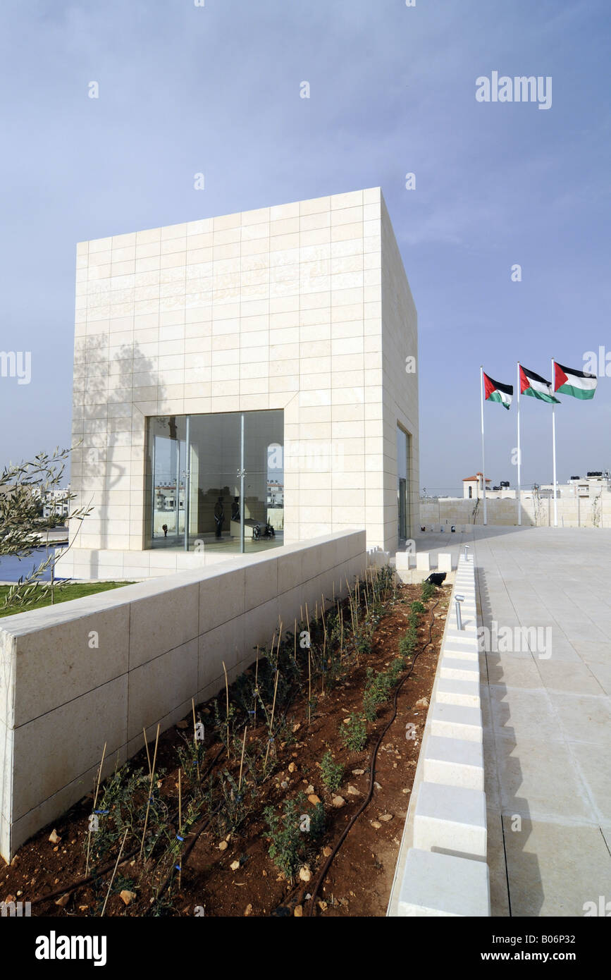 Le bâtiment abritant la tombe de Yasser Arafat à proximité de son ancien siège social uqata «' composé, à Ramallah, Cisjordanie, Palestine. Banque D'Images
