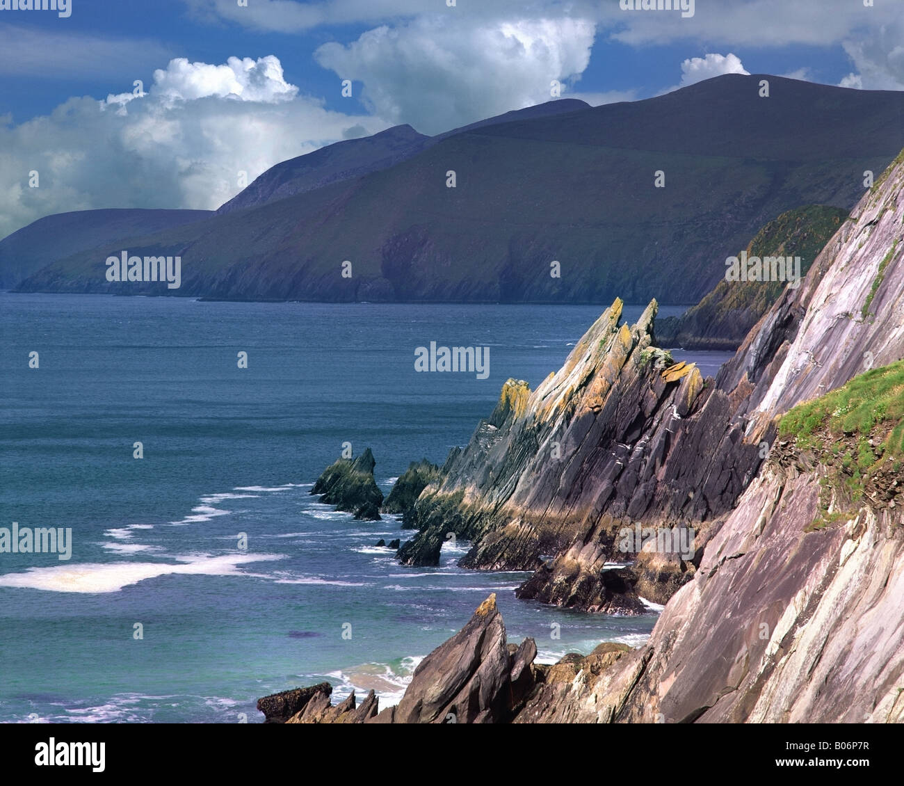 IE - CO.KERRY : Slea Head sur la péninsule de Dingle (Anneau du Kerry) Banque D'Images