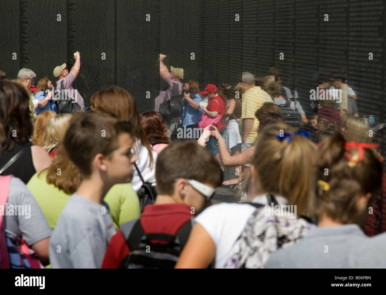 Vietnam Veterans Memorial Wall à Washington, DC Banque D'Images