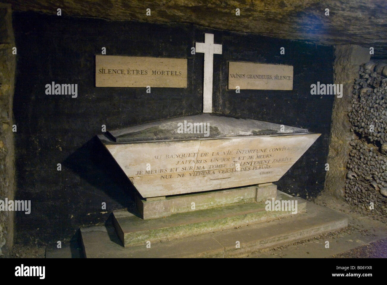 Le métro catacombes, Paris, France. Banque D'Images