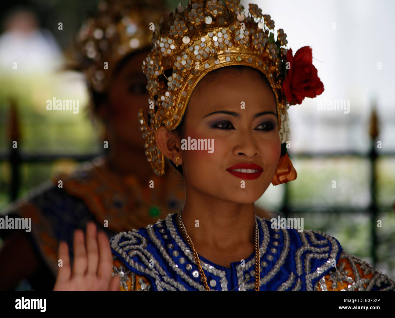 Temple thaïlandais dancer Banque D'Images