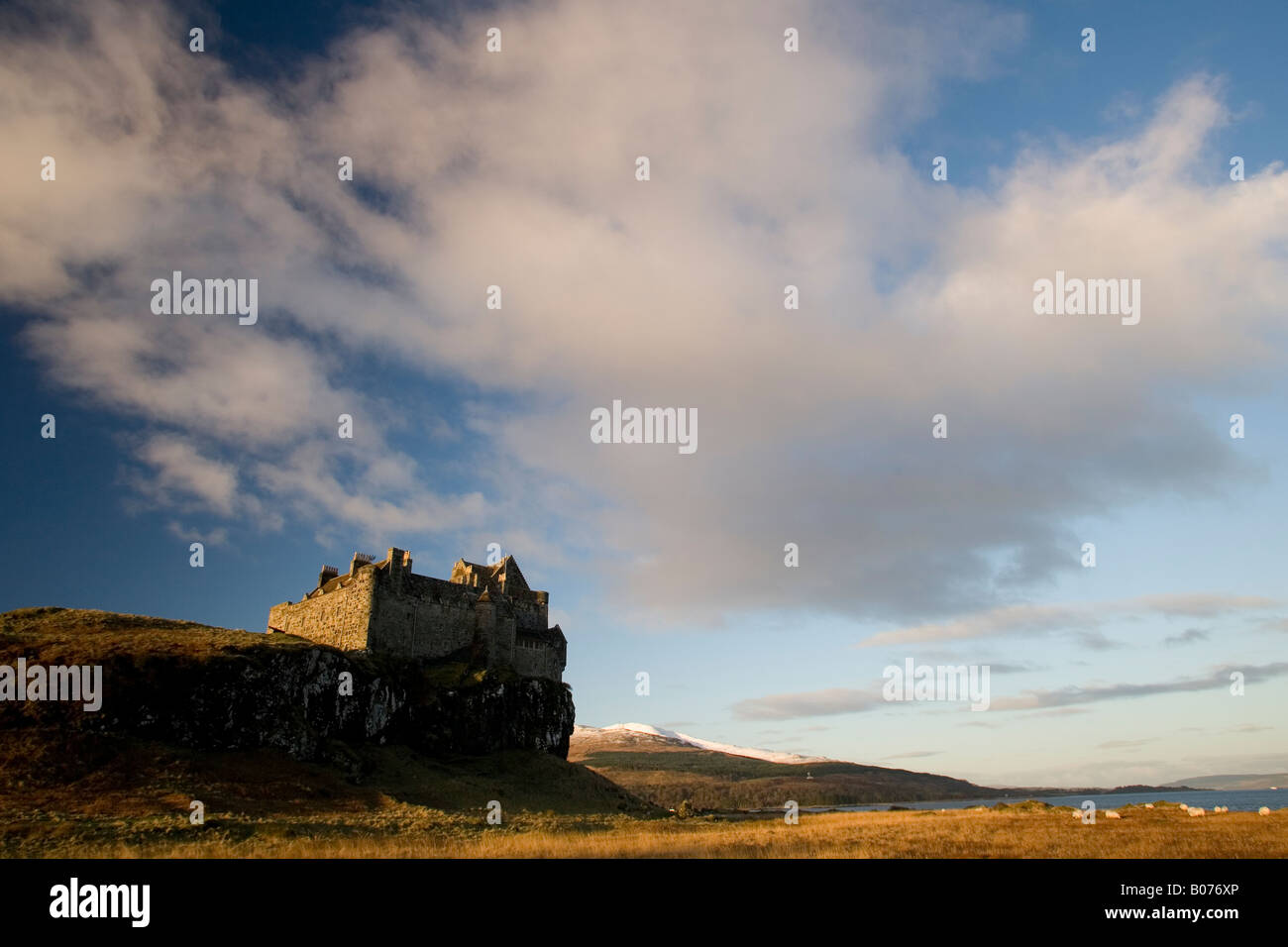 Duart Castle, dans la lumière du matin, Isle of Mull, Scotland Banque D'Images