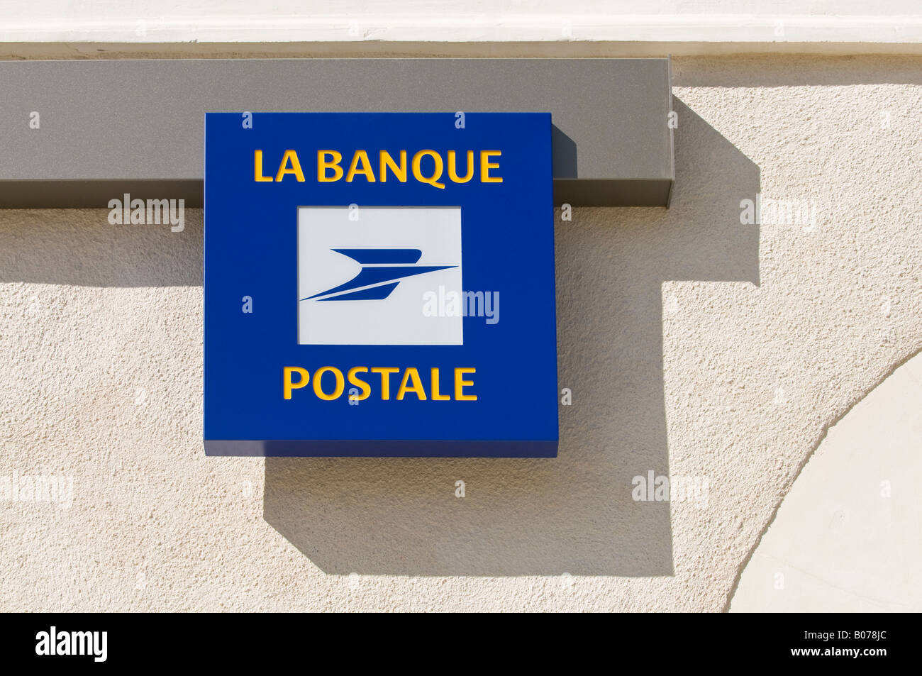 'La Banque Postale Bureau de poste', signe de la France. Banque D'Images