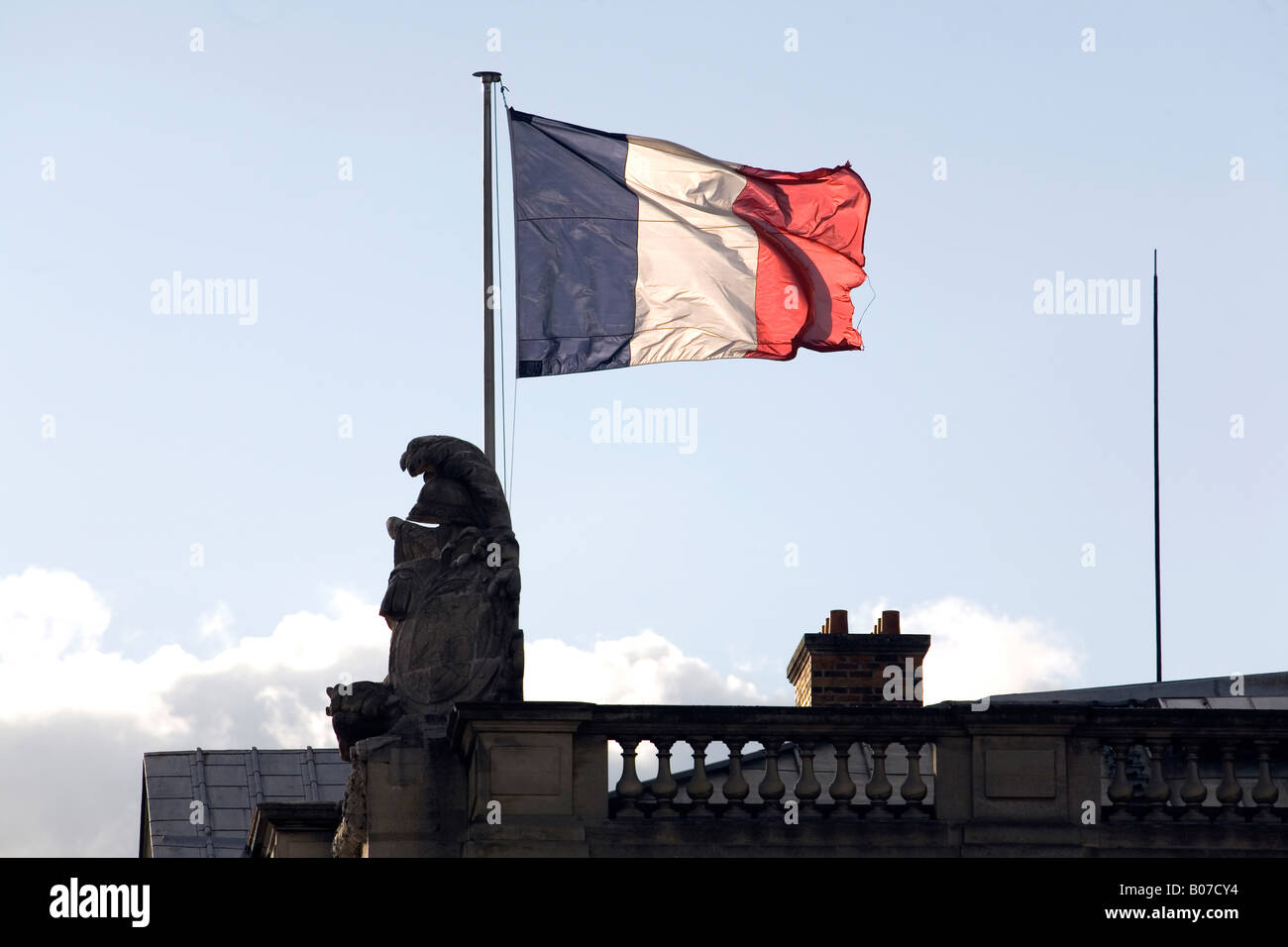 Le drapeau français 'Tricolor' Paris France Banque D'Images