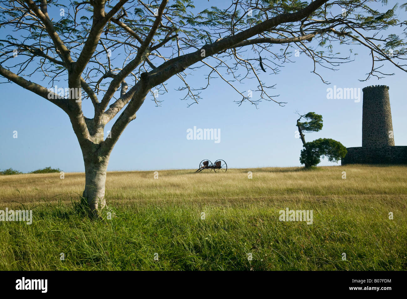 Nouvelle Calédonie, le Centre de l'île de Grande Terre, Fort Teremba utilisé dans la lutte contre l'insurrection Kanak menée par chef Atai en 1878 Banque D'Images