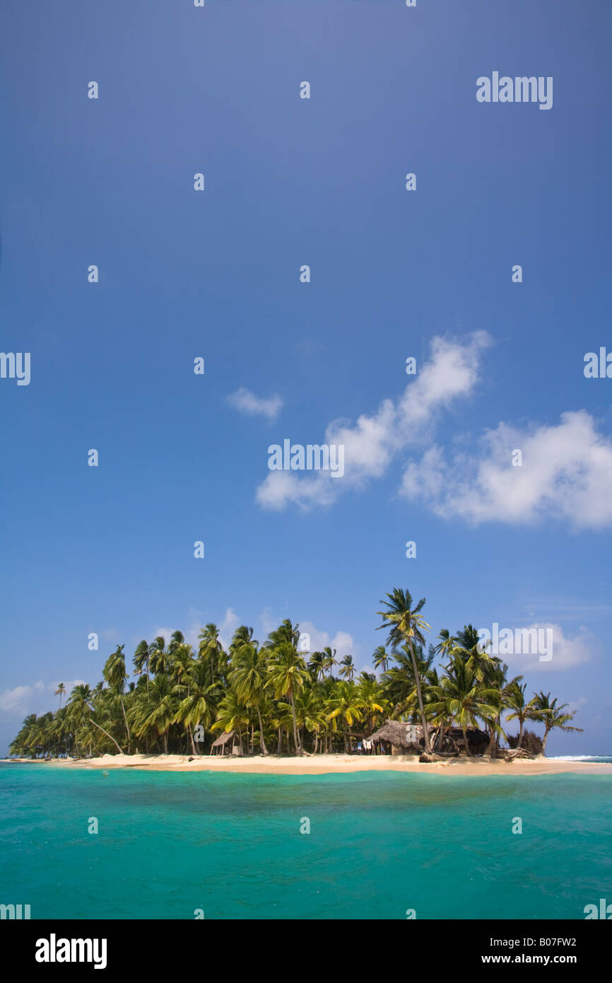 Panama, Comarca de Kuna Yala, îles San Blas, l'Île Verte Banque D'Images