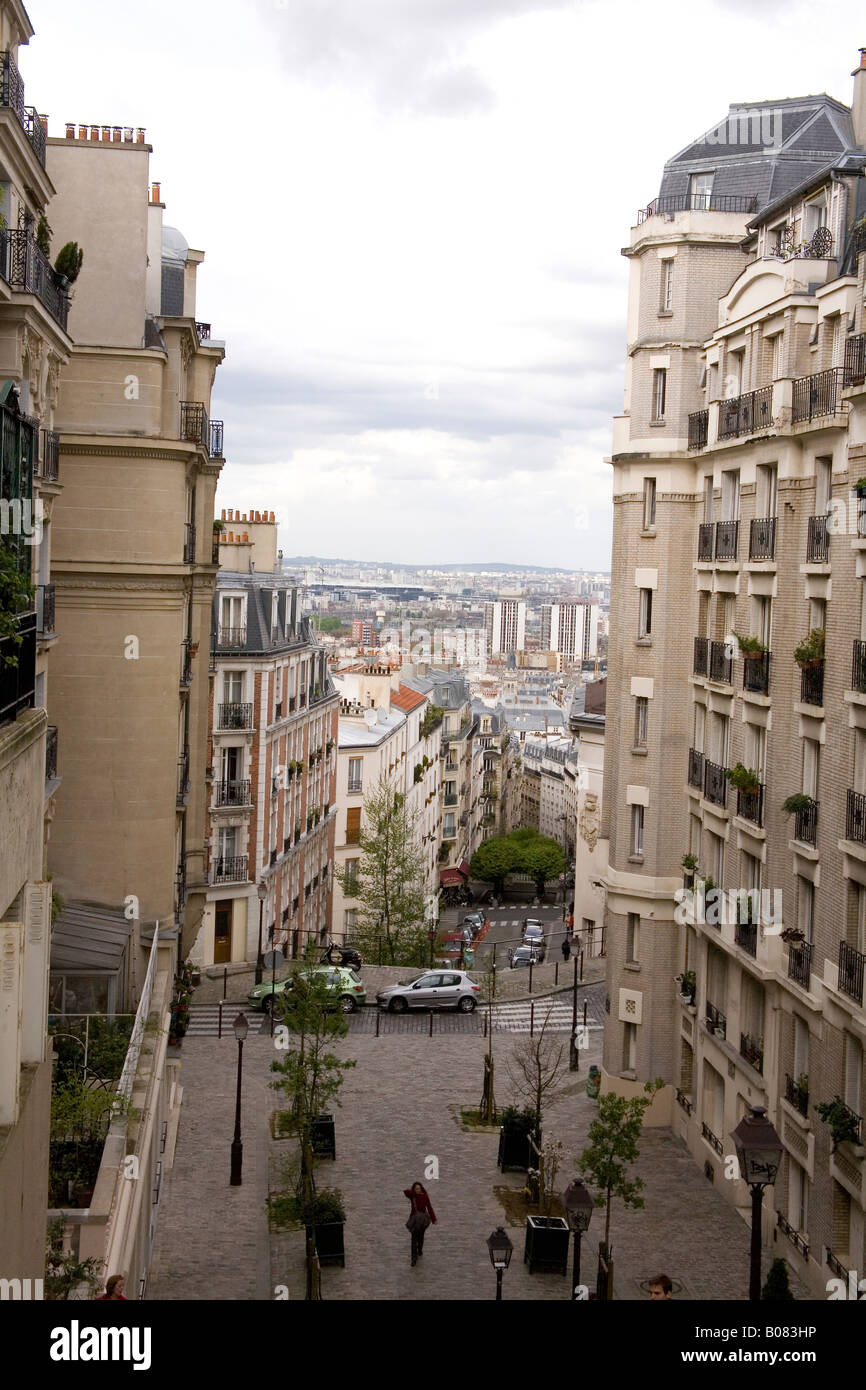 Vue de Montmartre Paris France Banque D'Images