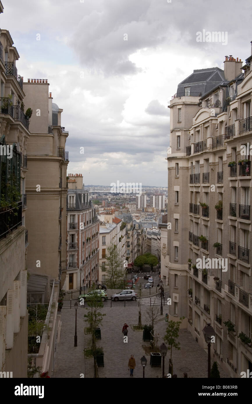 Vue de Montmartre Paris France Banque D'Images