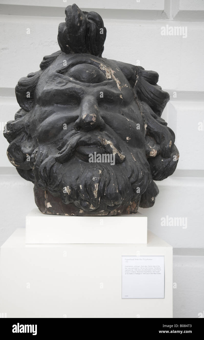 Polypehemus de proue de navire National Maritime Museum, Greenwich, London England Banque D'Images